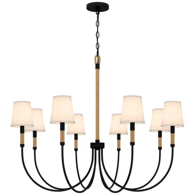 Quoizel 39" Wide Matte Black 8-light Chandelier