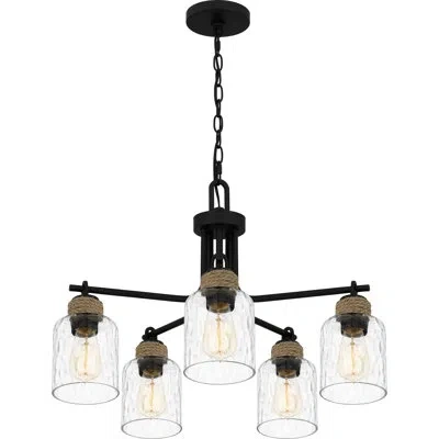 Quoizel 5-light Matte Black Chandelier