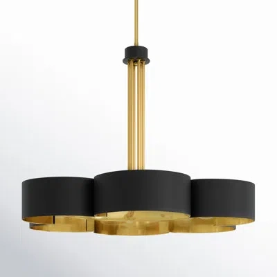 Quoizel 6-light White Lustre Chandelier In Matte Black,black
