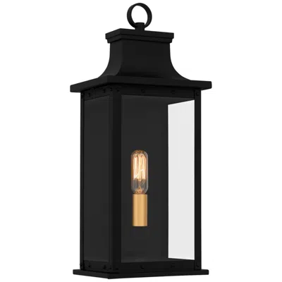 Quoizel Abernathy 15 1/2"h Matte Black Outdoor Wall Light