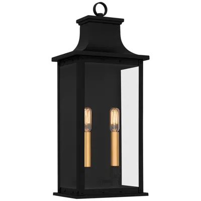 Quoizel Abernathy 19 1/2"h Matte Black 2-light Outdoor Wall Light