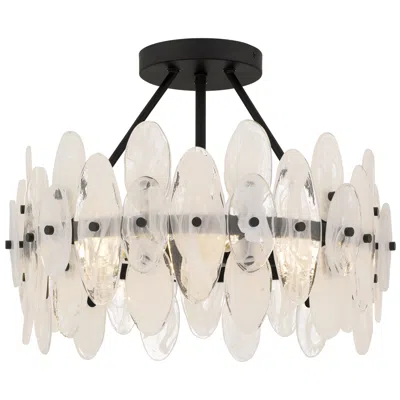 Quoizel Abigail 4-light Matte Black Semi-flush Mount