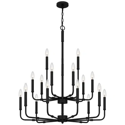 Quoizel Abner 18-light Matte Black Chandelier