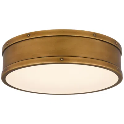 Quoizel Ahoy Integrated Led Weathered Brass Flush Mount