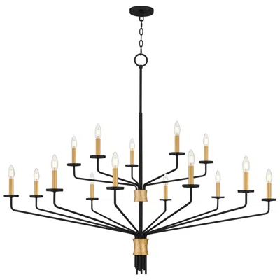 Quoizel Alexander 15-light Matte Black Chandelier