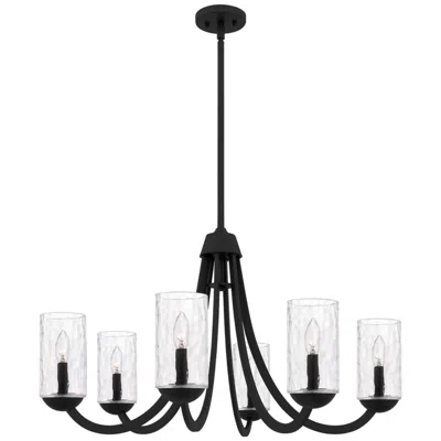 Quoizel Allard 32" Wide Matte Black 6-light Chandelier
