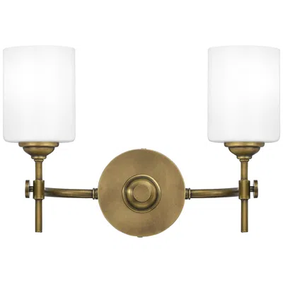 Quoizel Aria 10" High Weathered Brass 2-light Wall Sconce
