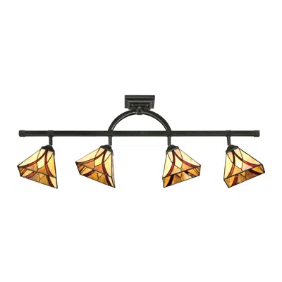 Quoizel Asheville 4-light Tiffany Art Glass Track Fixture