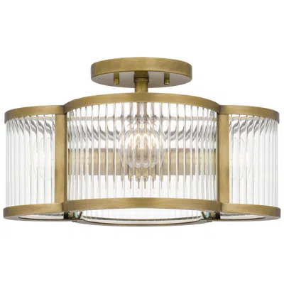Quoizel Aster 15" Wide Weathered Brass 4-light Ceiling Light