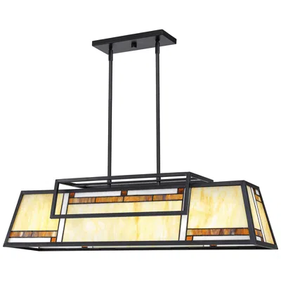 Quoizel Atwater 38 1/2" Wide Matte Black 4-light Island Pendant