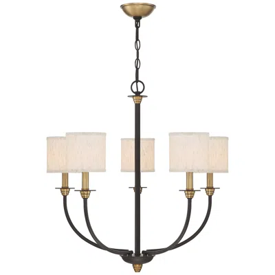 Quoizel Audley 26" Wide Old Bronze 5-light Chandelier