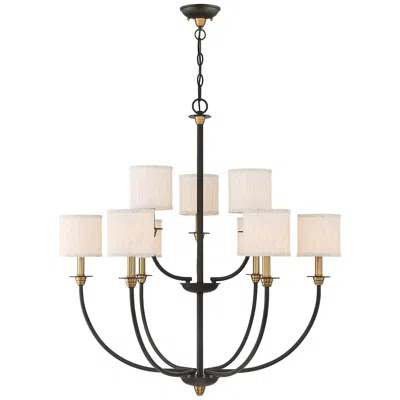 Quoizel Audley 33" Wide Old Bronze 9-light Chandelier