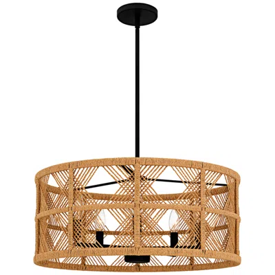 Quoizel Axford 5-light Matte Black Pendant In Gold