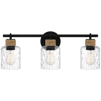 Quoizel Baltic 24" Wide Matte Black 3-light Vanity Bath Light