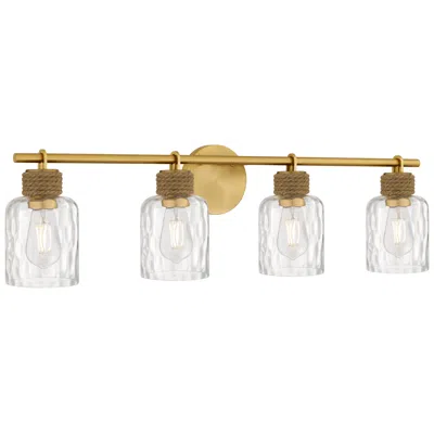 Quoizel Baltic 4-light Brushed Gold Vanity Light In Multi