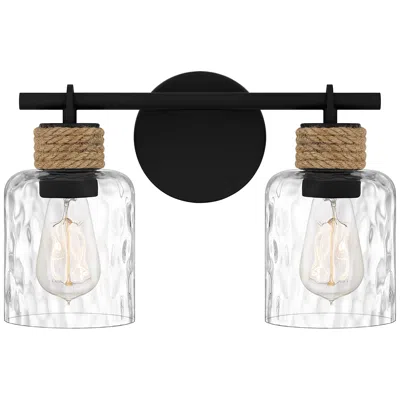 Quoizel Baltic 9 1/4" High Matte Black 2-light Wall Sconce