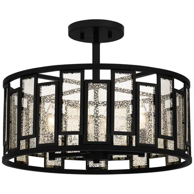 Quoizel Bankston 18 1/4"w Matte Black 4-light Ceiling Light