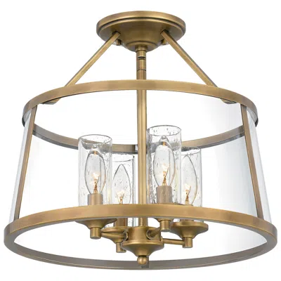 Quoizel Barlow 16"w Weathered Brass 4-light Ceiling Light