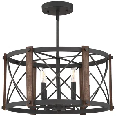 Quoizel Baron 6-lt Black Semi-flush Mount