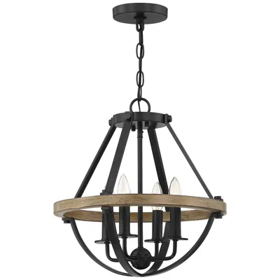 Quoizel Bartlett 16" Wide Earth Black 4-light Ceiling Light