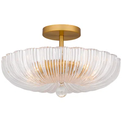 Quoizel Belmond 15 3/4" Wide Brushed Gold Ceiling Light
