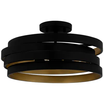 Quoizel Berner 16" Wide Matte Black Ceiling Light