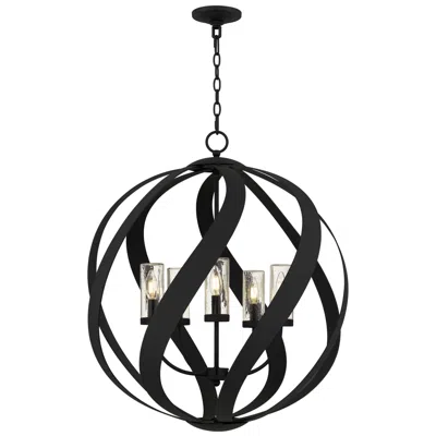 Quoizel Blacksmith 5-light Earth Black Pendant Light