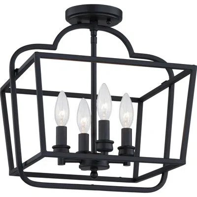 Quoizel Blueprint Collection 4-light 14" Semi Flush Mount