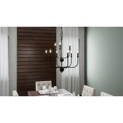 Quoizel Blueprint Collection 9 - Light Candle Style Classic Chandelier