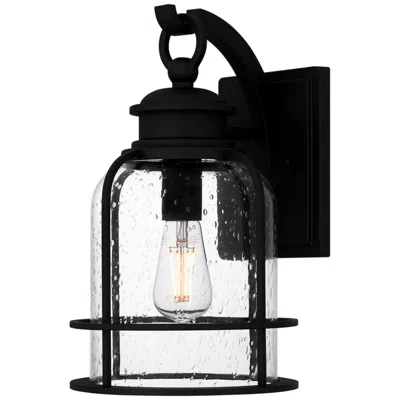 Quoizel Bowles 14 1/2" High Earth Black Outdoor Wall Light