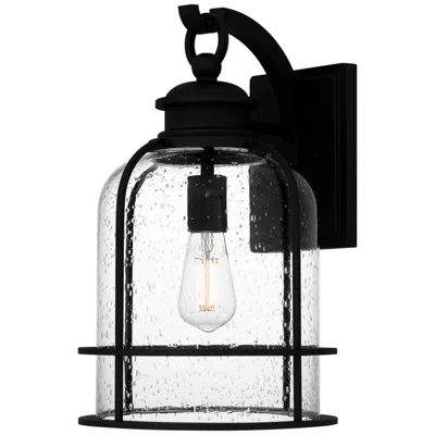 Quoizel Bowles 16 1/2" High 1-light Earth Black Outdoor Wall Lantern