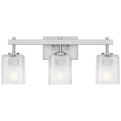 Quoizel Brenthouse 22 1/2" Wide Brushed Nickel 3-light Bath Light