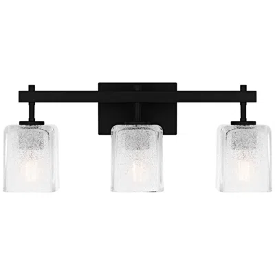 Quoizel Brenthouse22 1/2"w Matte Black 3-light Bath Light