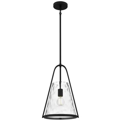 Quoizel Briley 1-light Matte Black Mini Pendant Light