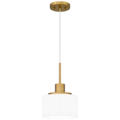 Quoizel Callahan 1-light Aged Brass Mini Pendant Light