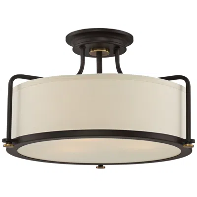 Quoizel Calvary 17 1/2" Wide Western Bronze Ceiling Light