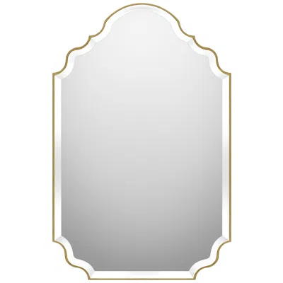 Quoizel Camille 36.5" X 23.5" Gold Arch Top Wall Mirror