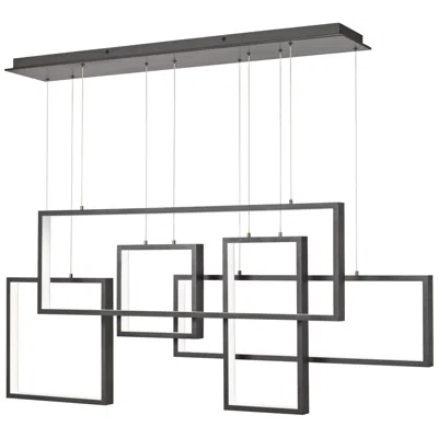 Quoizel Canvas 56 3/4" Wide Western Bronze Led Multi Modern Linear Pendant