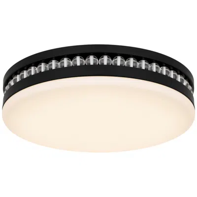 Quoizel Carey Integrated Led Matte Black Flush Mount With Cct Switch