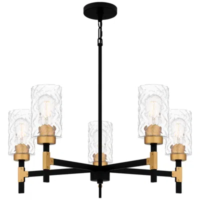 Quoizel Carly 28" Wide Matte Black 5-light Chandelier