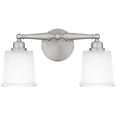 Quoizel Cecilia 8 1/2"h Brushed Nickel 2-light Wall Sconce