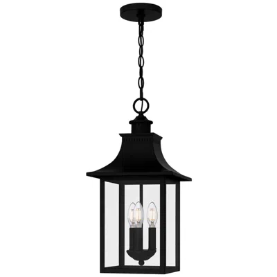 Quoizel Chancellor 10" Wide Mystic Black 3-light Pendant