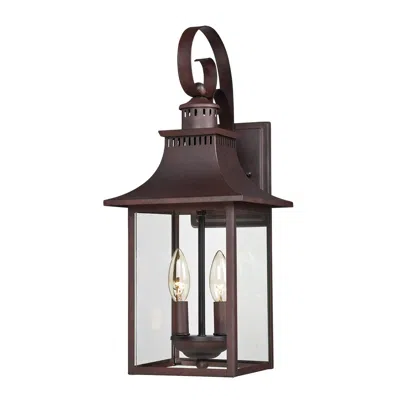 Quoizel Chancellor 19" High Copper Bronze Outdoor Lantern Wall Light