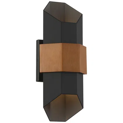 Quoizel Chasm 15 1/4"h Matte Black Led Outdoor Wall Light