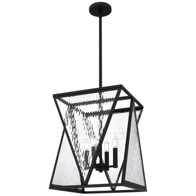 Quoizel Clovis 4-light Matte Black Pendant Light