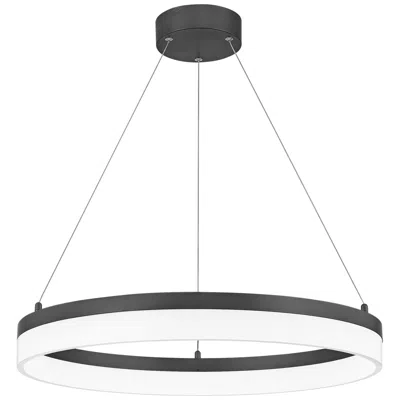 Quoizel Cohen 23 1/2" Oil-rubbed Bronze Led Modern Ring Pendant Light In Black