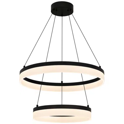 Quoizel Cohen 23 3/4"w Oil-rubbed Bronze Led Pendant Light In Black