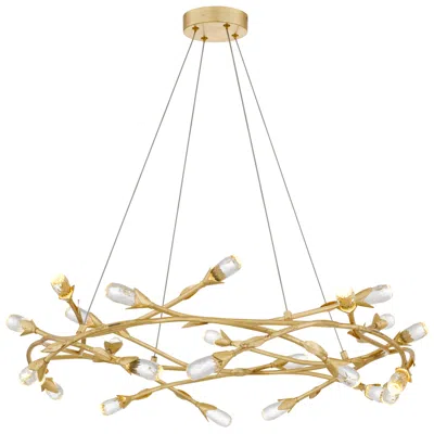 Quoizel Cora Integrated Led Gold Leaf Pendant Light