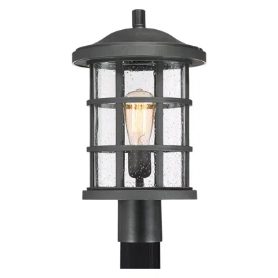 Quoizel Crusade 17 1/4" Wide Earth Black Outdoor Post Light