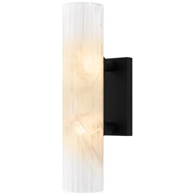 Quoizel Curran 18 3/4" High Matte Black Wall Sconce In White